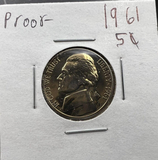 1961 P Jefferson Gem Proof Nickel Coin #C