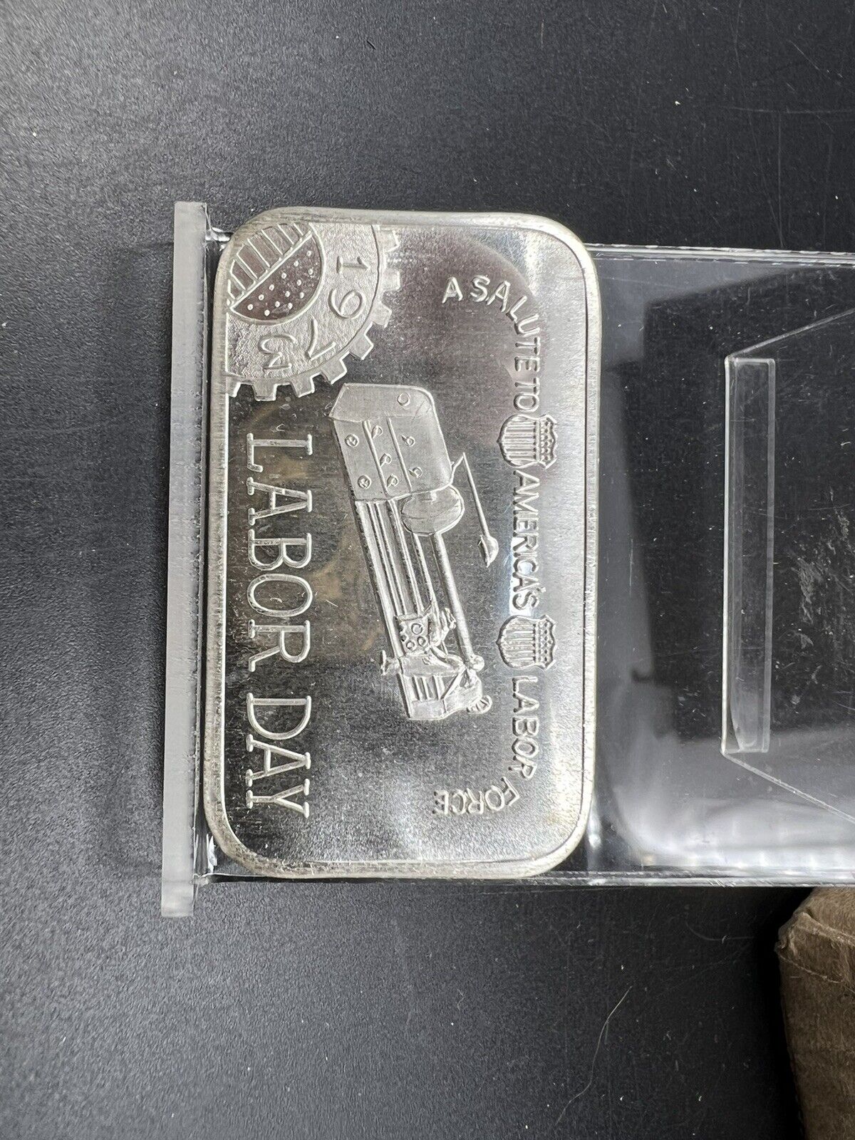 1973 A Salute To America's Labor Day 1 Oz Silver Bar Mother Lode Mint UNC