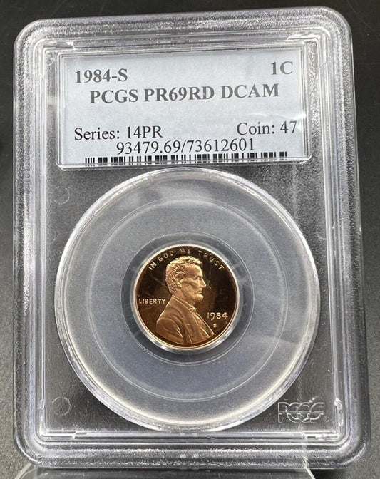 1984 S Lincoln Memorial Cent Penny PR69RD DCAM Deep Cameo