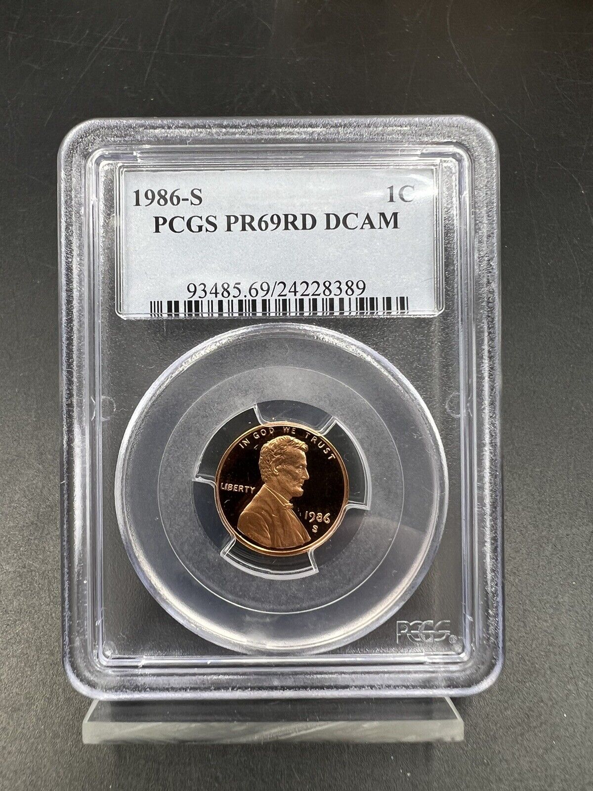 1986 S Lincoln Memorial Cent Penny PR69RD DCAM Deep Cameo #2