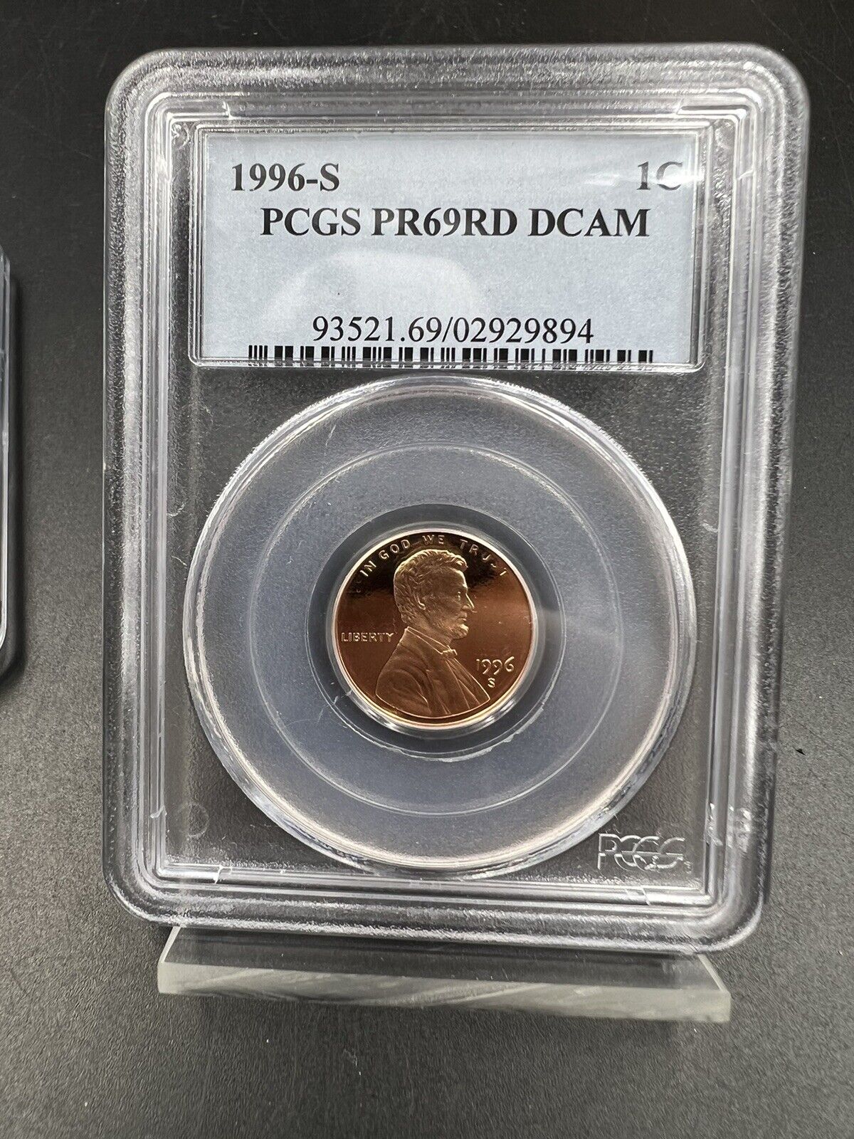 1996 S Lincoln Memorial Cent Penny PR69RD DCAM Deep Cameo