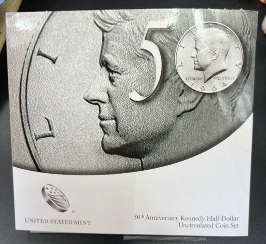 US 2014 50th Anniversary Kennedy Half-Dollar SEALED Set P D Coins
