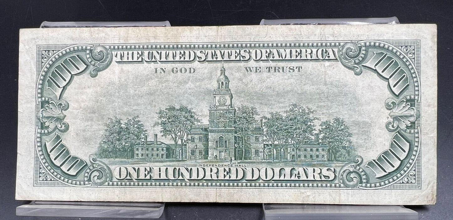 SC 1966 $100 Legal Tender Red Seal VG Circulated Note Bill