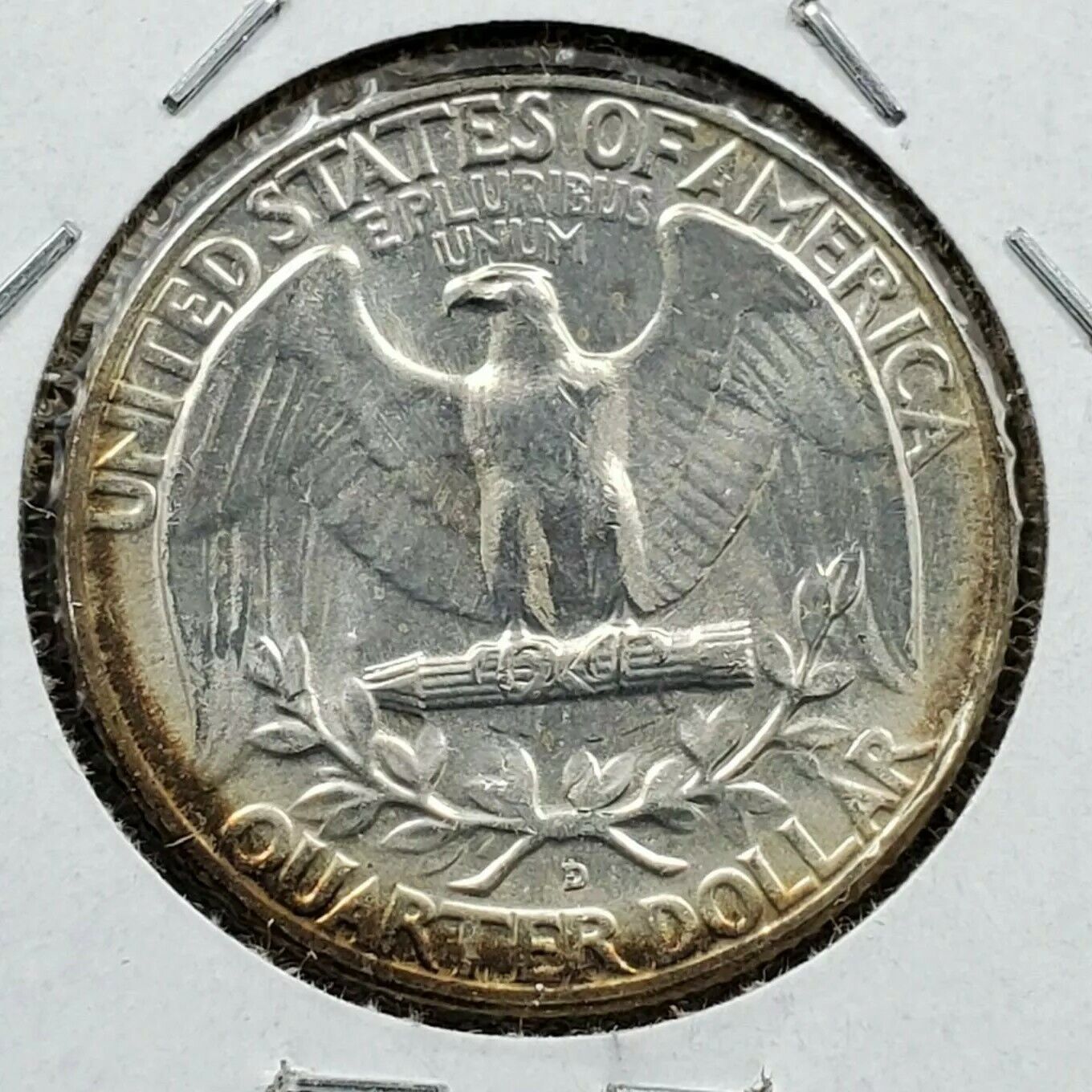 1960 D 25C Washington Quarter Silver Coin Choice BU Uncirculated Neat Toning