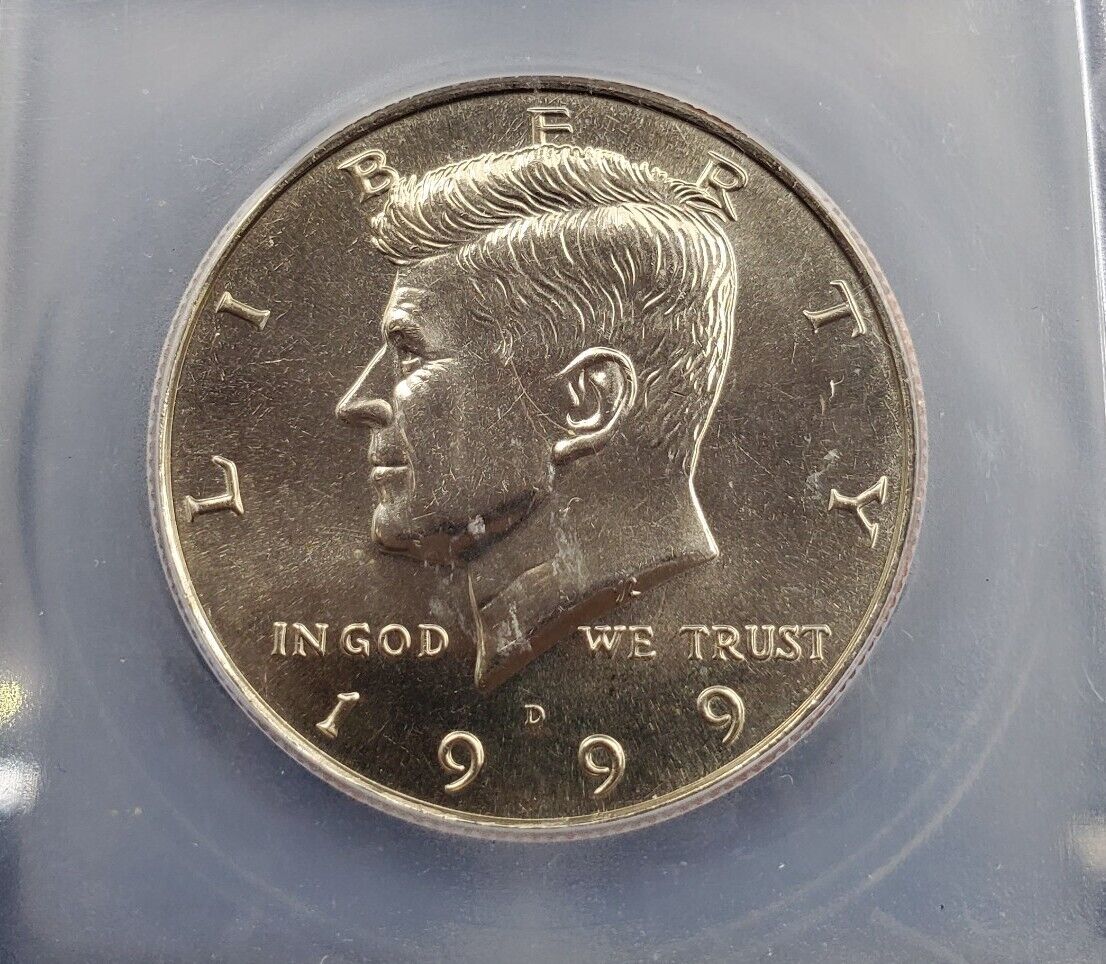 1999 D Kennedy Half Dollar Coin Vintage Retro ICG MS66