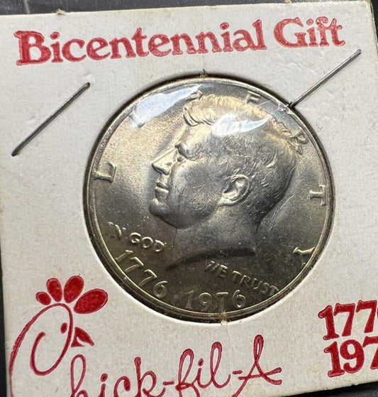 Chick Fil A BICENTENNIAL GIFT CH BU UNC 1776 - 1976 P Kennedy Half Dollar UNC