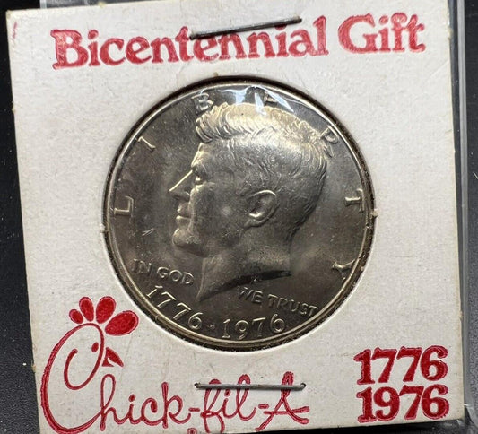 Chick Fil A BICENTENNIAL GIFT Gem BU UNC 1776 - 1976 P Kennedy Half Dollar UNC