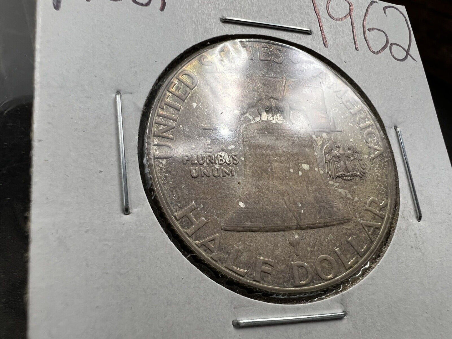 1962 50c Proof Silver Franklin Half Dollar Neat Toning Toner