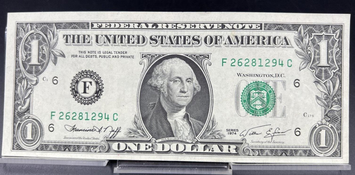 1974 $1 FRN Federal Reserve Note Dollar Bill CU UNC US Currency #294