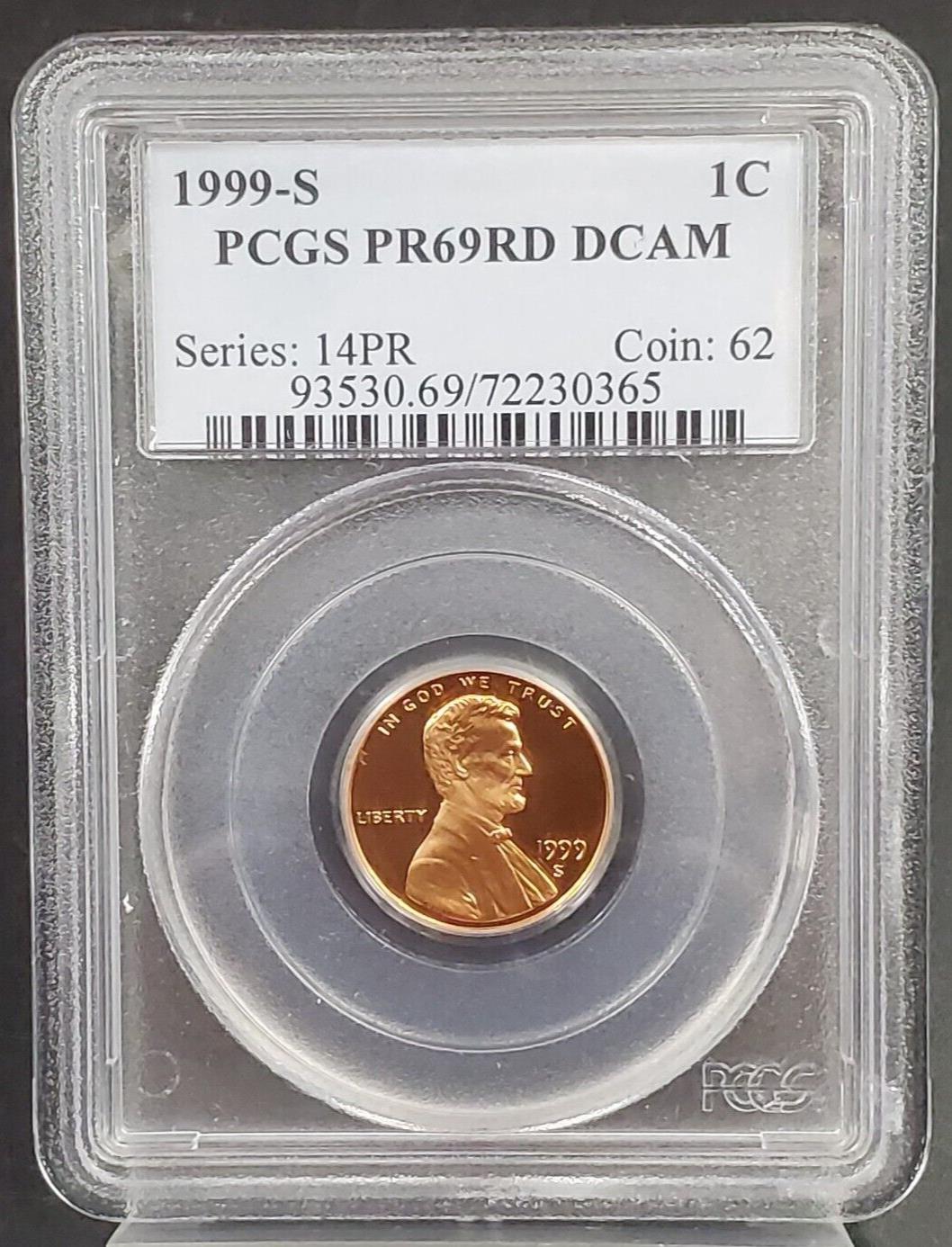 1999 S Lincoln Memorial Cent Penny PR69RD DCAM Deep Cameo #1