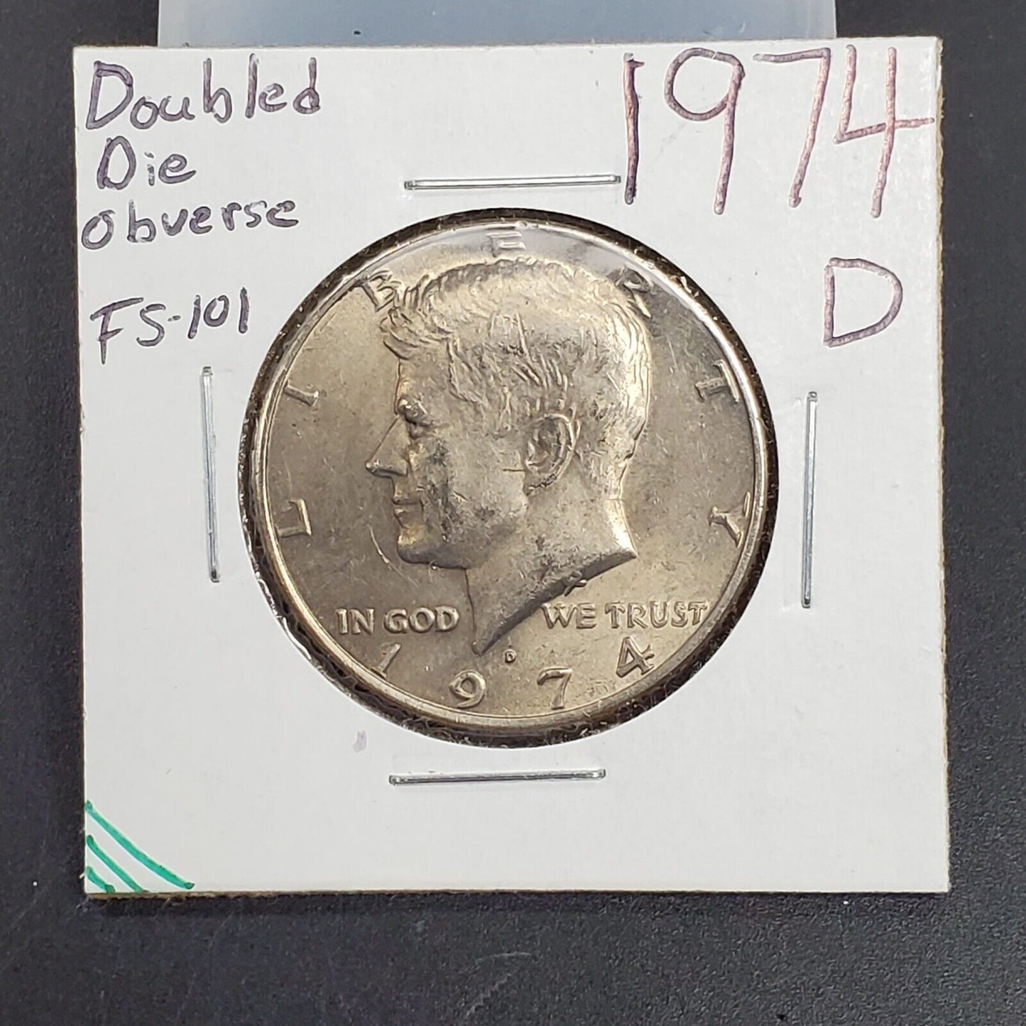 1974 D Kennedy Half Dollar Doubled Die Obv  FS-101 XF Circulated Variety Coin