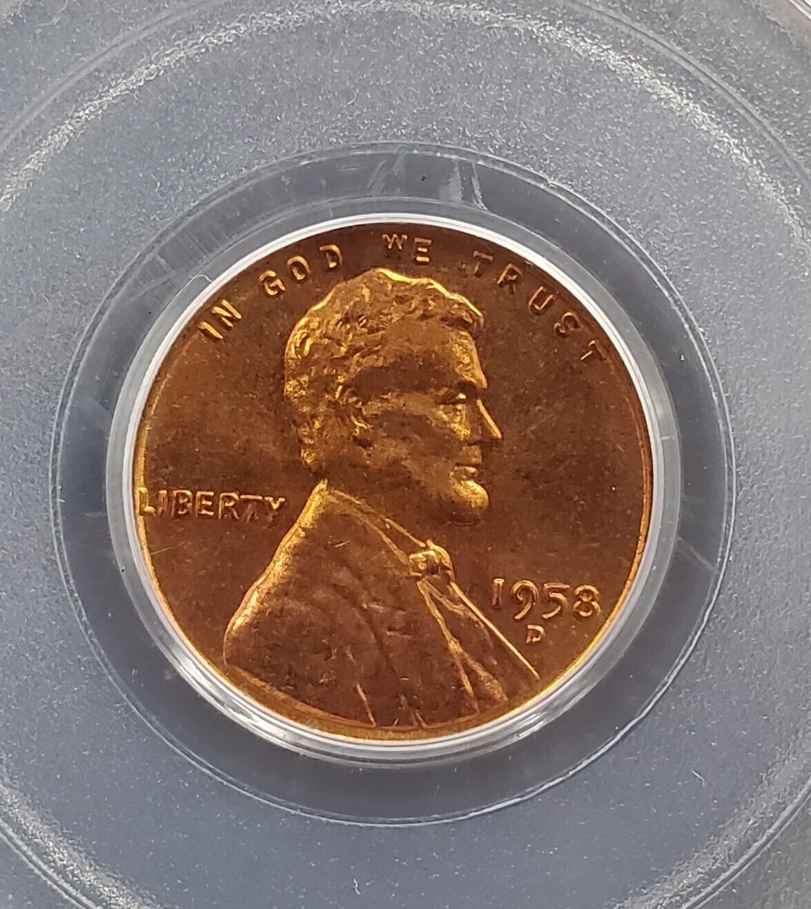 1958 D Lincoln Wheat Cent Penny Coin PCGS MS66 RD RED #3