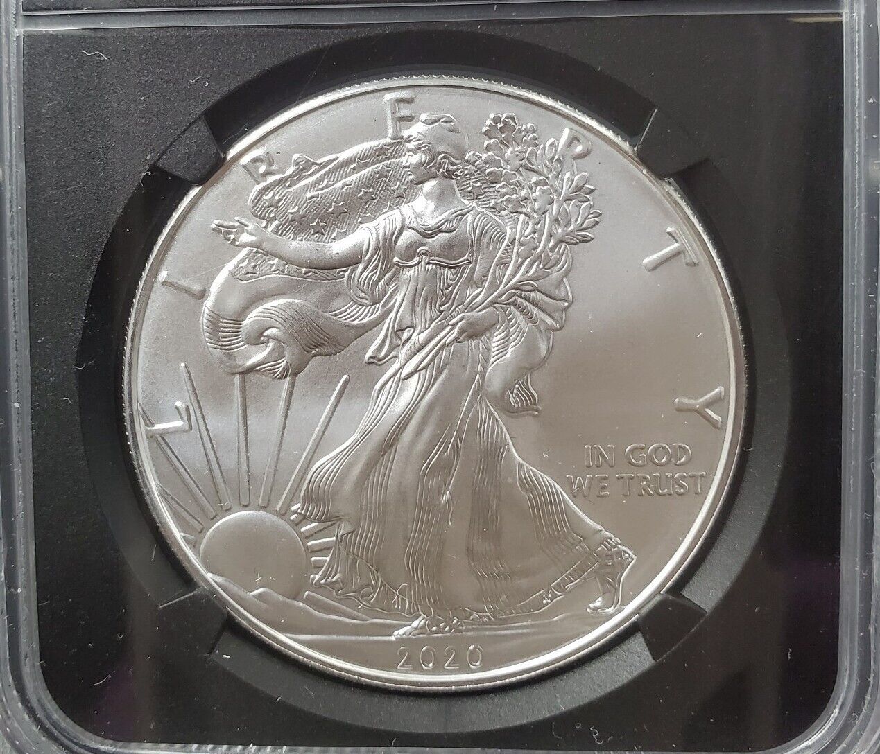 2020 P Silver Eagle emergency Production 1st Day of Issue MS70 NGC John Mercanti