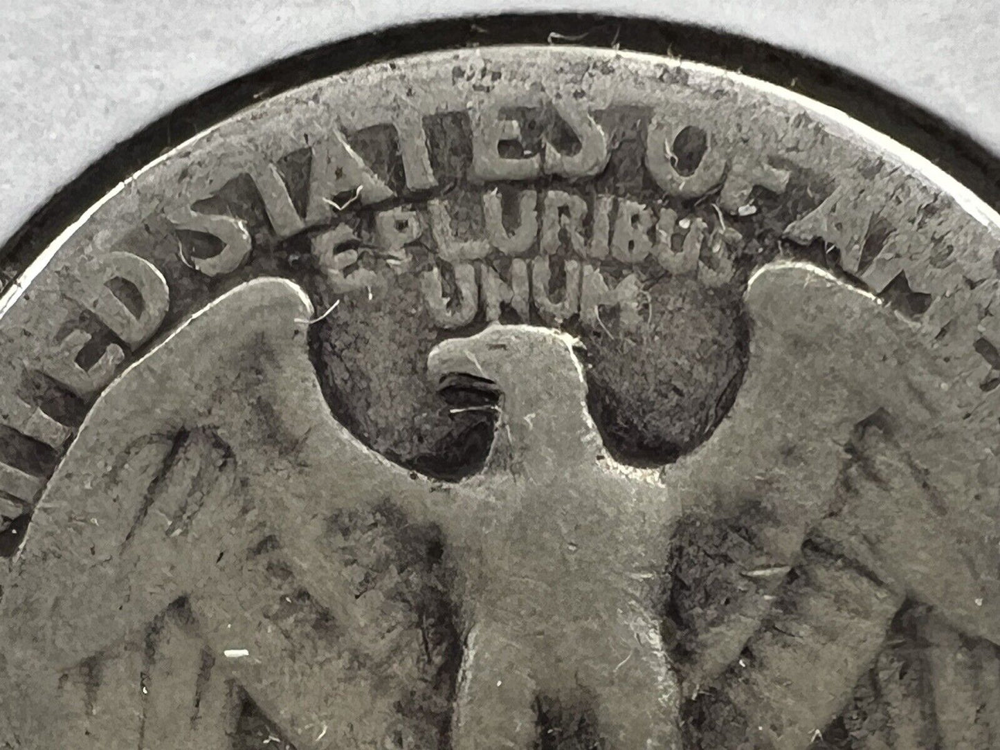 1941 P 25c Double Beak Variety Double Die Reverse Washington Silver Quarter Good