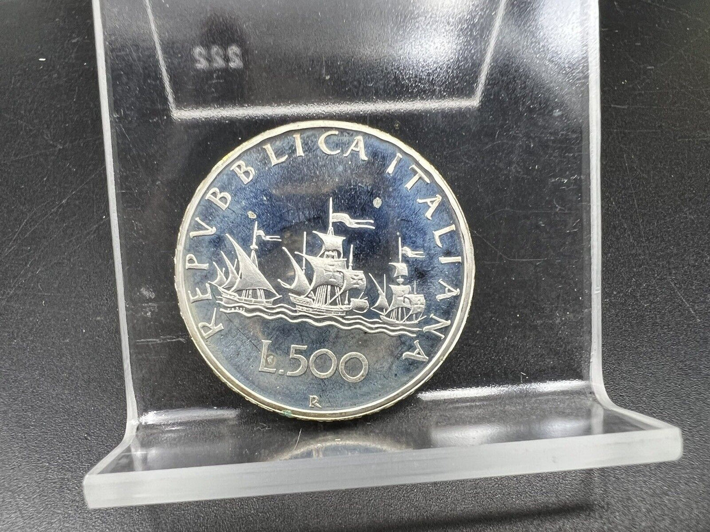 1988 500 Lire Caravelle Gem Proof Silver Italy Coin Some Toning