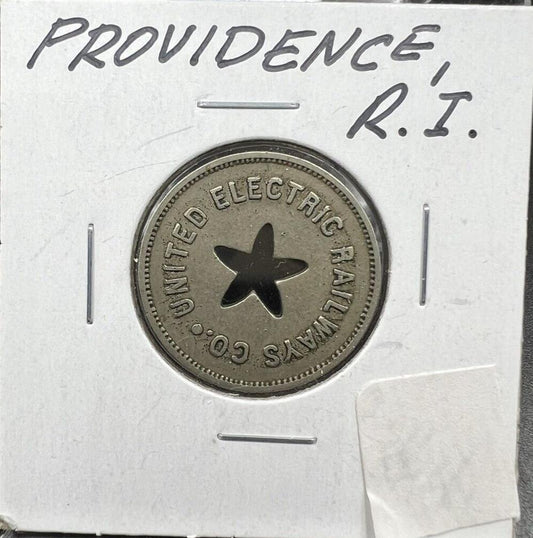 United Railways Company Providence Rhode Island Transit Token VF * Star Coin