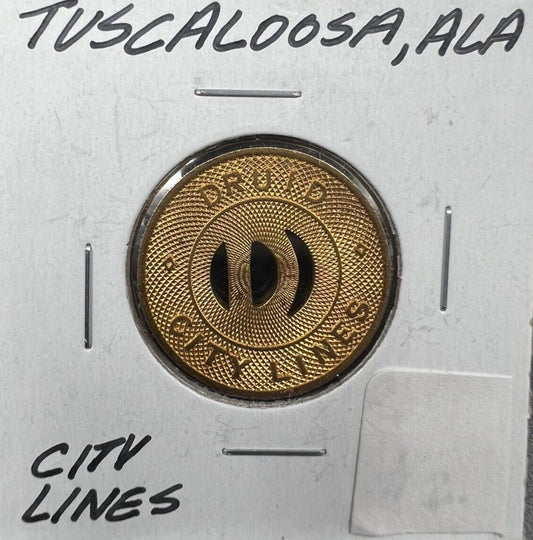 Druid City Lines Tuscaloosa Alabama Transit Token UNC Uncirculated