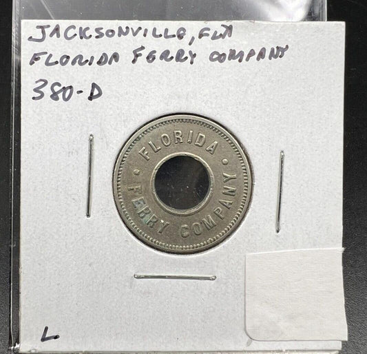 Florida Ferry Company Transit Token 380 D Jacksonville XF Circ