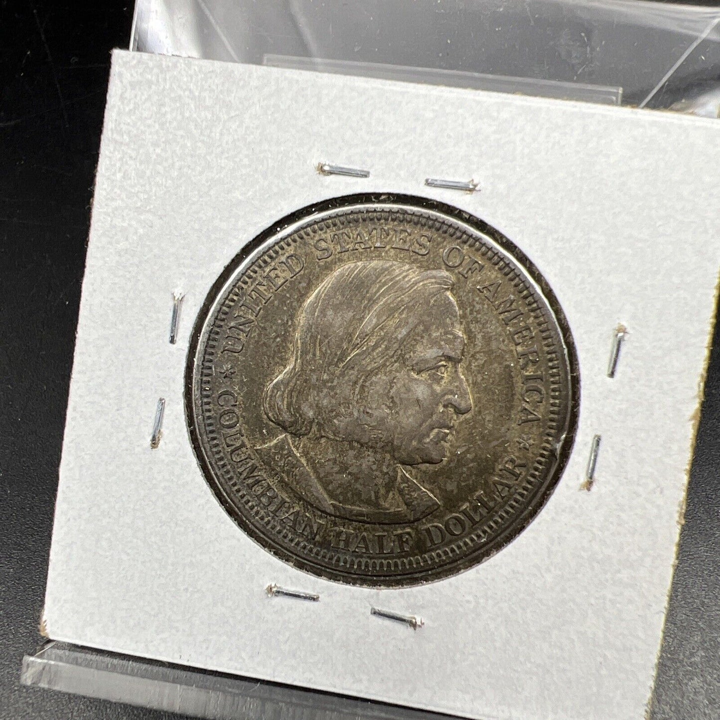 1892 Columbian Silver Half Dollar Worlds Fair Coin EF XF Extra Fine Neat Toning