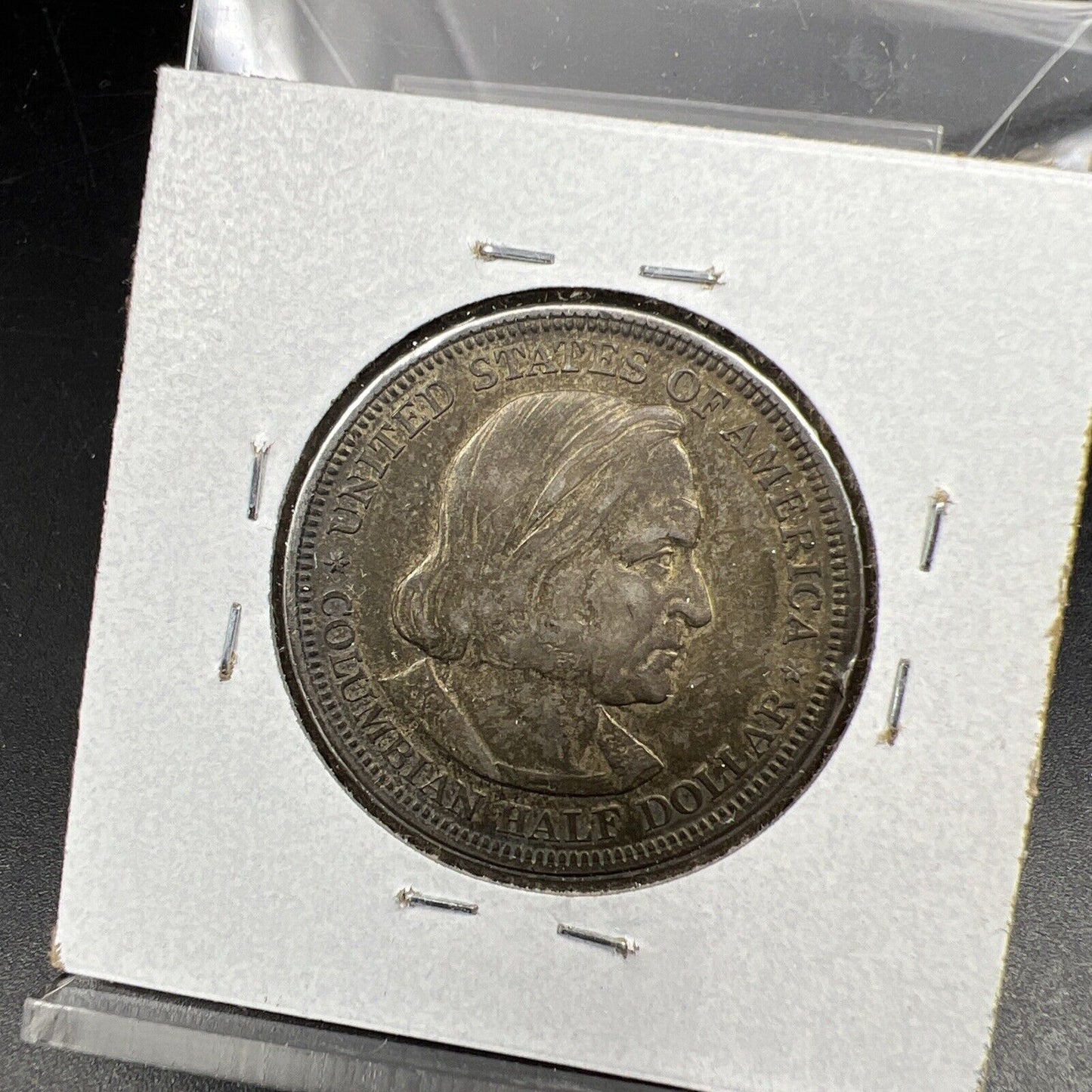 1892 Columbian Silver Half Dollar Worlds Fair Coin EF XF Extra Fine Neat Toning