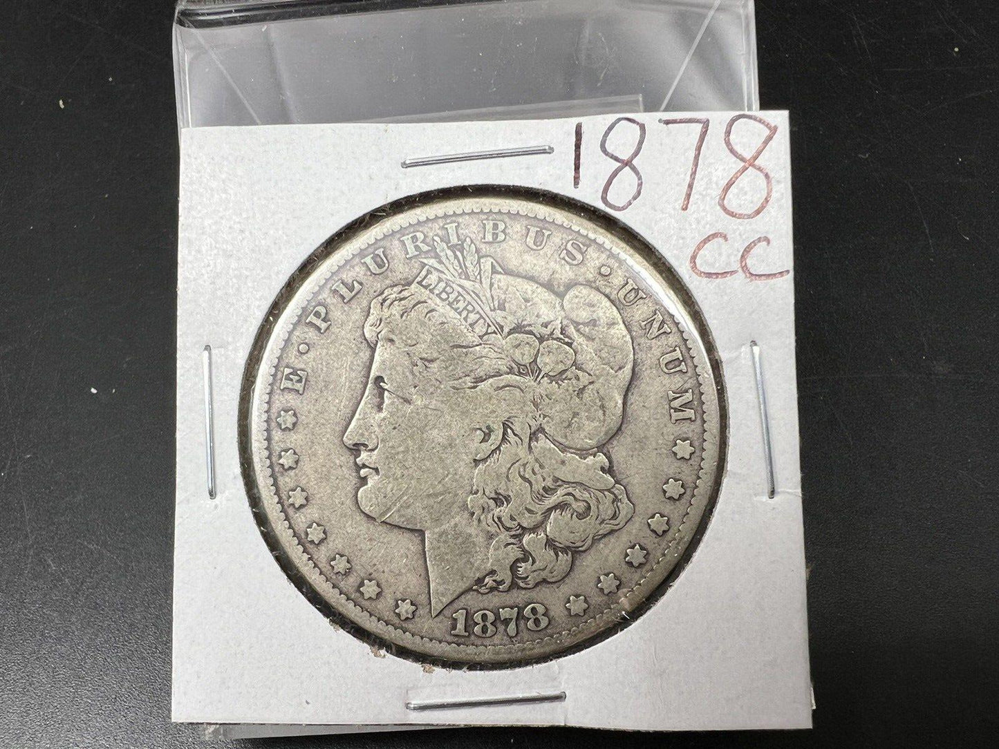 1878 CC Morgan Silver Eagle Dollar Coin Choice Good / VG Very Good Circ
