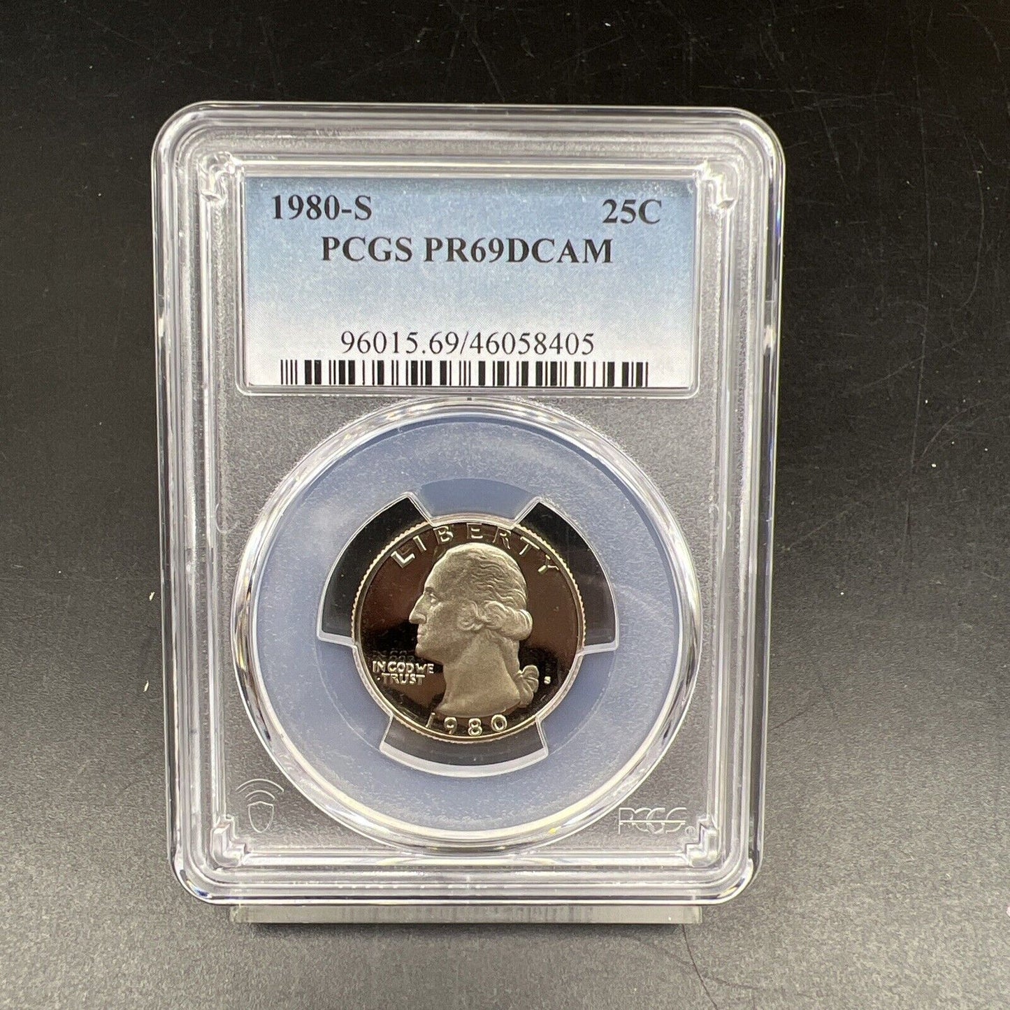 1980 S 25c Washington Clad Quarter Gem Proof Coin PCGS PR69 DCAM #405