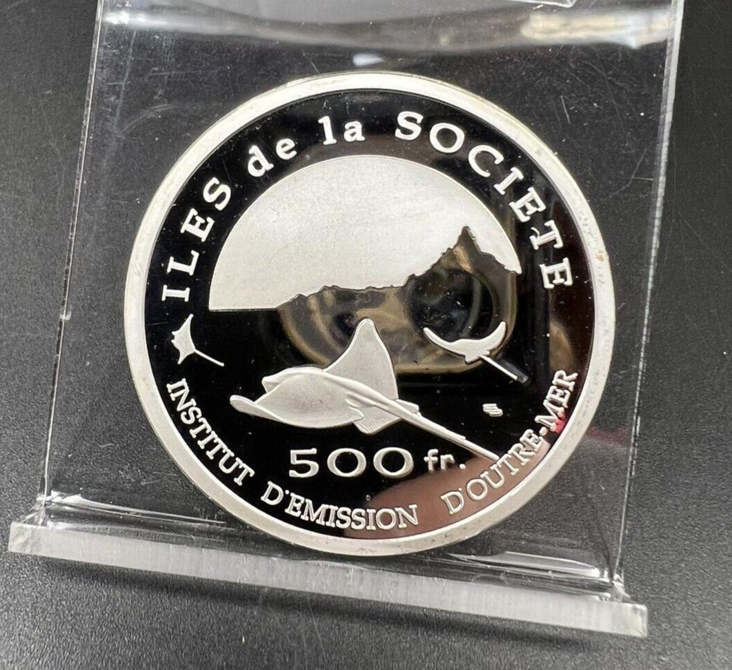 2014 Society Islande Iles De La Societe 500 Francs silver Plated CH Proof Medal