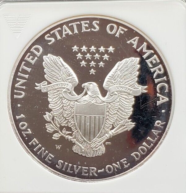 2001 W 1 OZ American 1oz .999 Silver Eagle ANACS PF69 HVY Cameo Vintage Holder