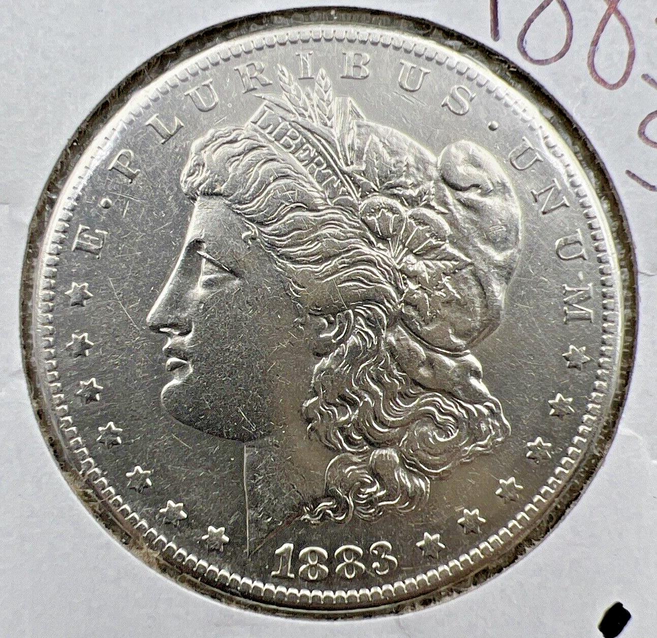 1883 S Morgan Silver Eagle Dollar Coin XF EF Details Shiny Semi Key Date