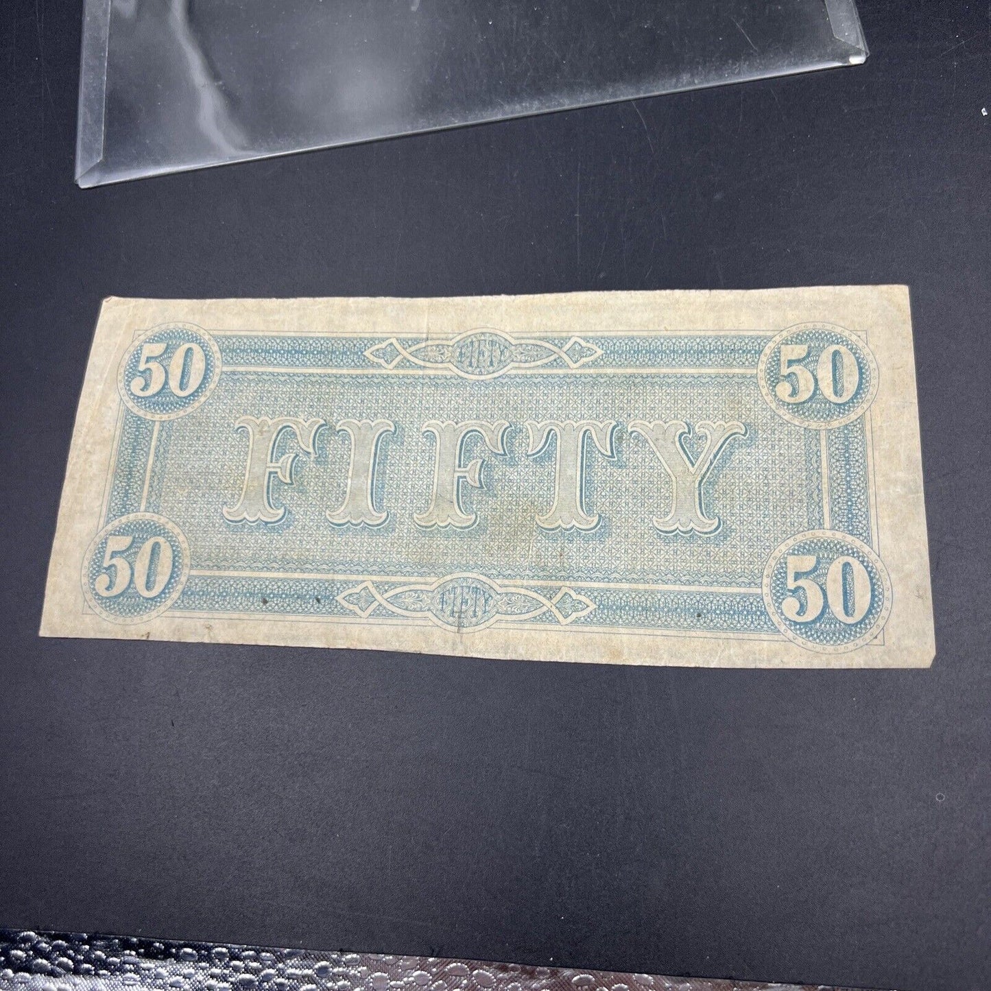 T-66 1864 $50 Confederate CSA Note Civil War Obsolete Currency Bill VF Very Fine
