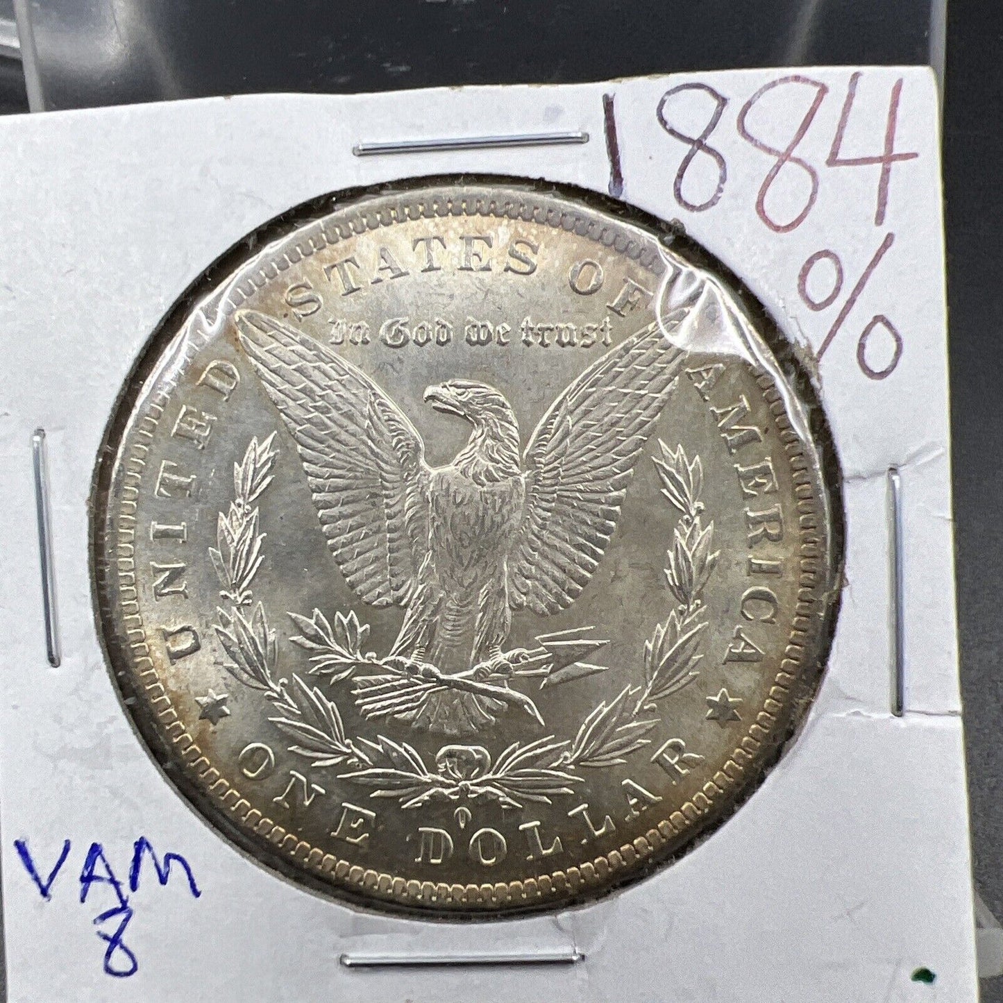 1884 O Morgan Dollar Coin O/O Vam 8 OMM Overlap Reeding Die Chips CH BU Variety