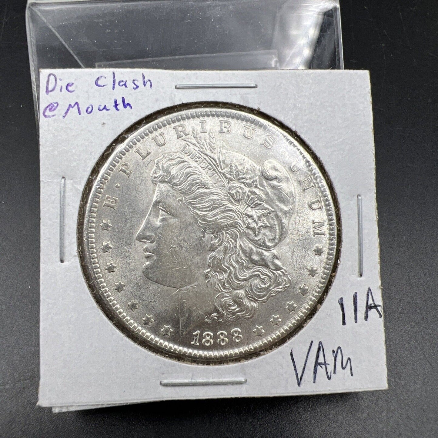 1888 P $1 Morgan Silver Dollar Coin VAM 11A Doubled Ear DDO & Die Clash BU UNC