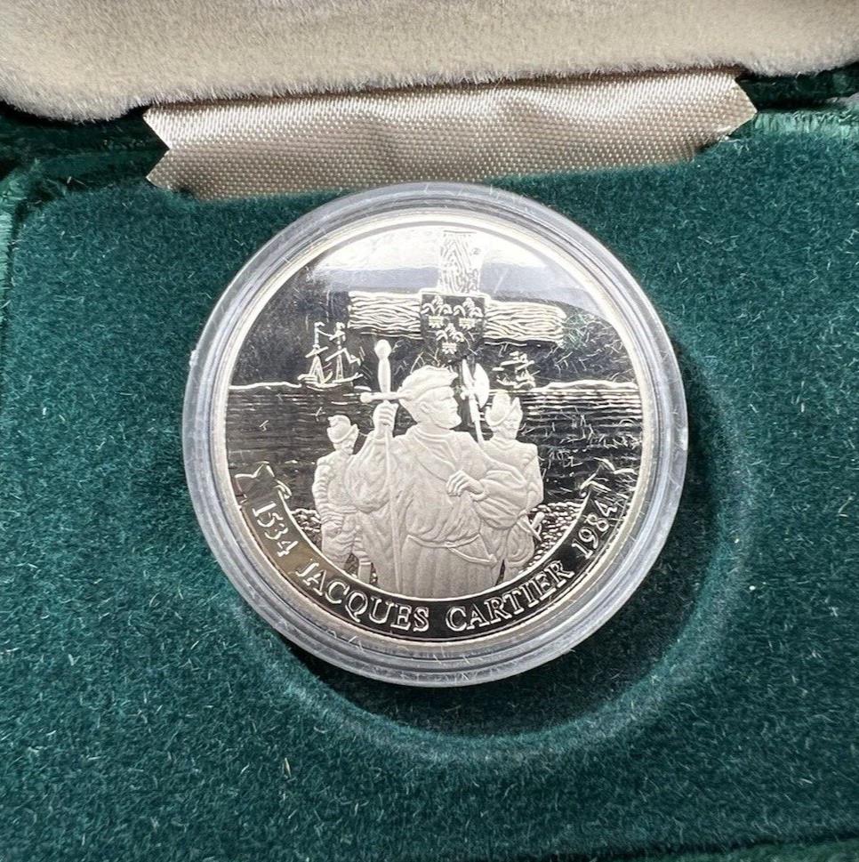 1984 Proof Canada Dollar - Jacques Cartier Commemorative Gem Coin in Case #B