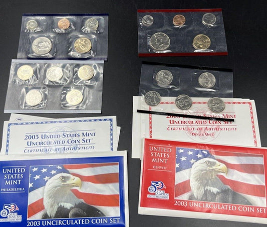 2003  P & D Mint Set BU Unc CLAD Coins United States US Mint OGP