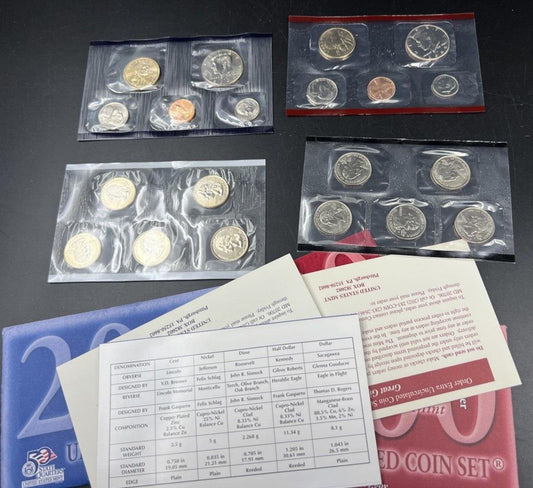 2000 P & D Mint Set BU Unc Coins United States US Mint OGP