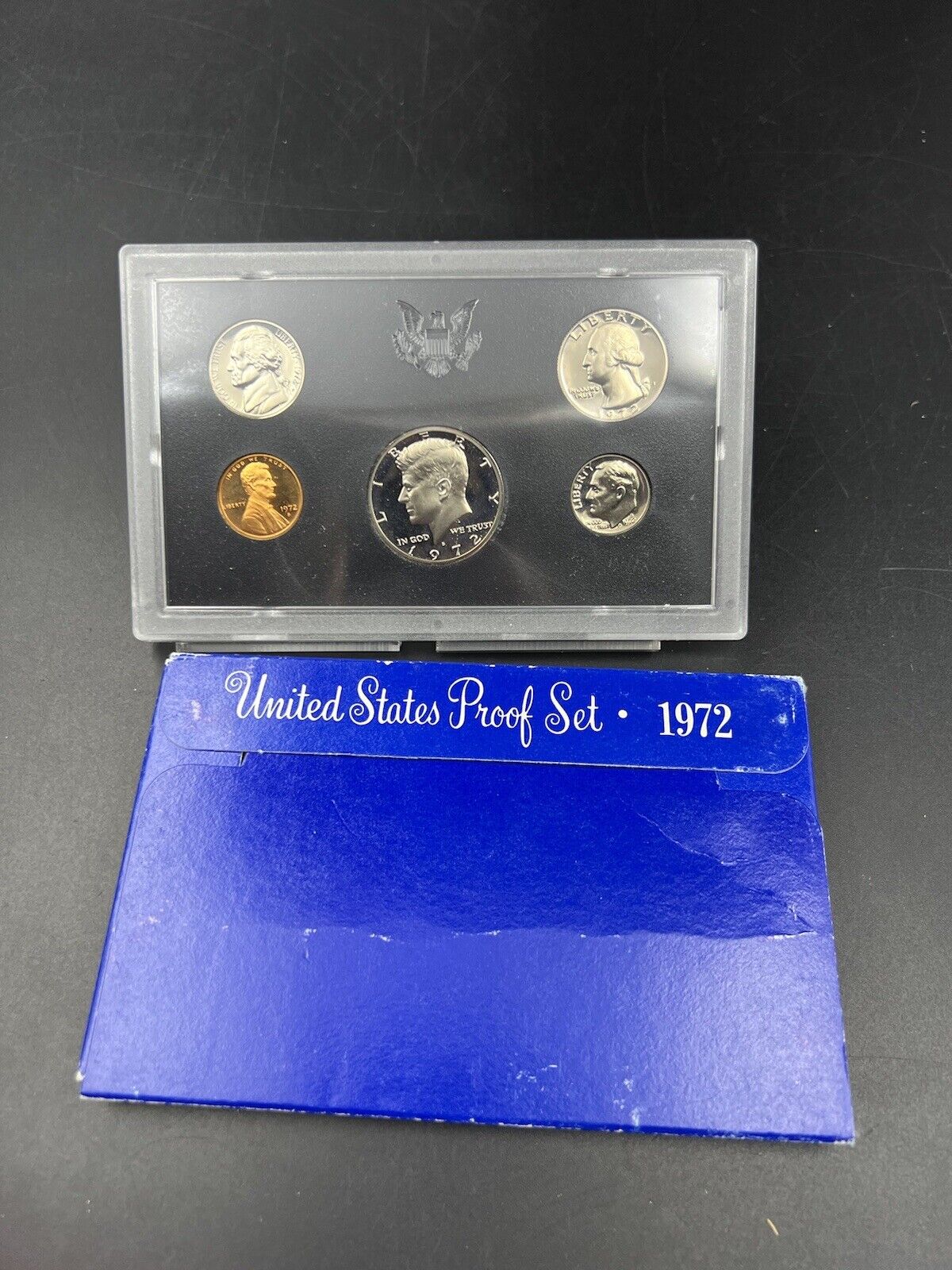 1972 S US Mint GEM Proof Set 5 Coin Complete OGP