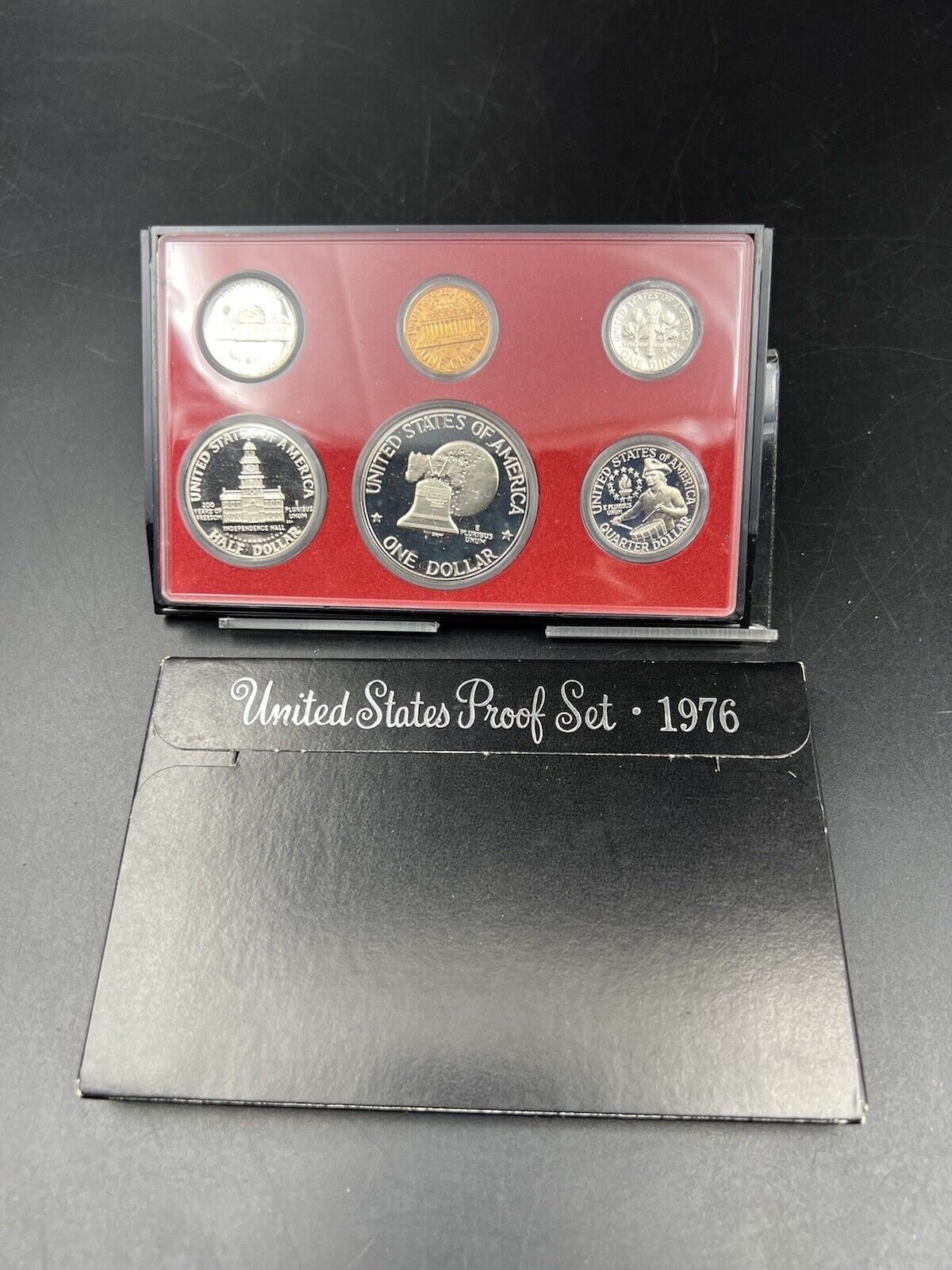 1976 S US Mint GEM Proof Set 6 Coin Clad Complete OGP Bicentennial w/ Ike Dollar