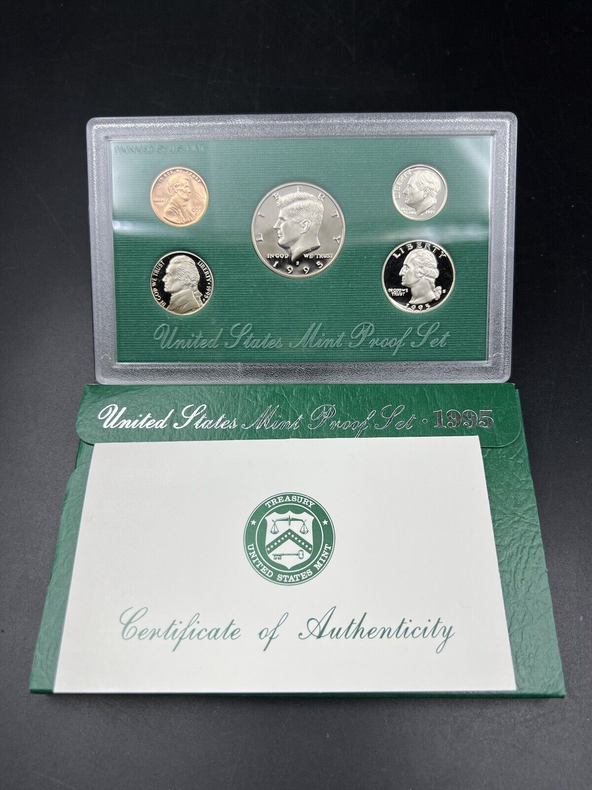 1995 S US Mint GEM Proof Set 5 Coin Clad Complete OGP