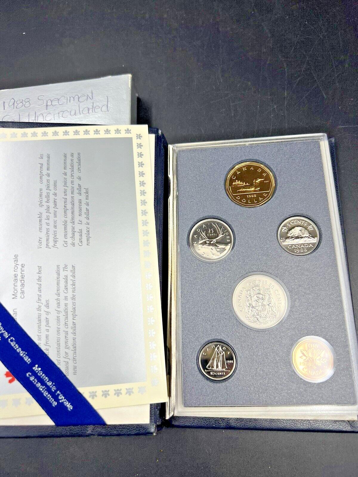 1988 Canada Specimen Set - Royal Canadian Mint Proof Like 6 Coins