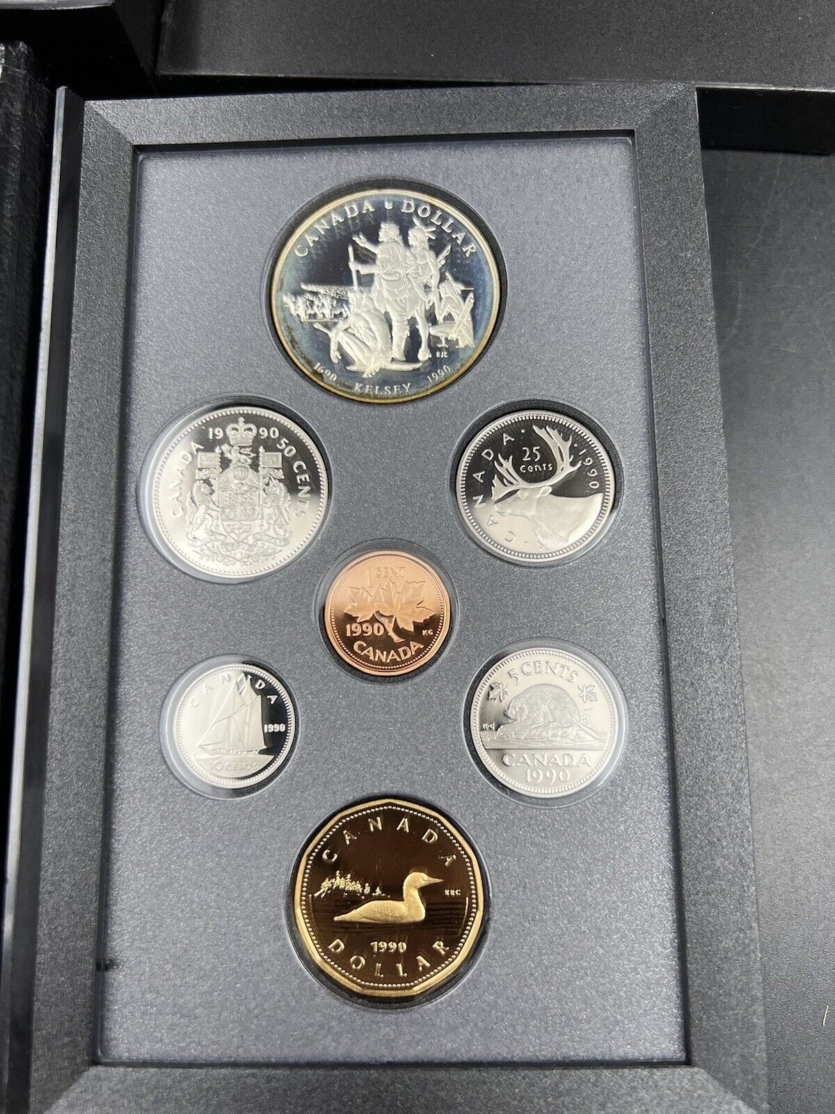 1990 Canada Double Dollar Proof Set Royal Canadian Mint RCM OGP Nice Condition