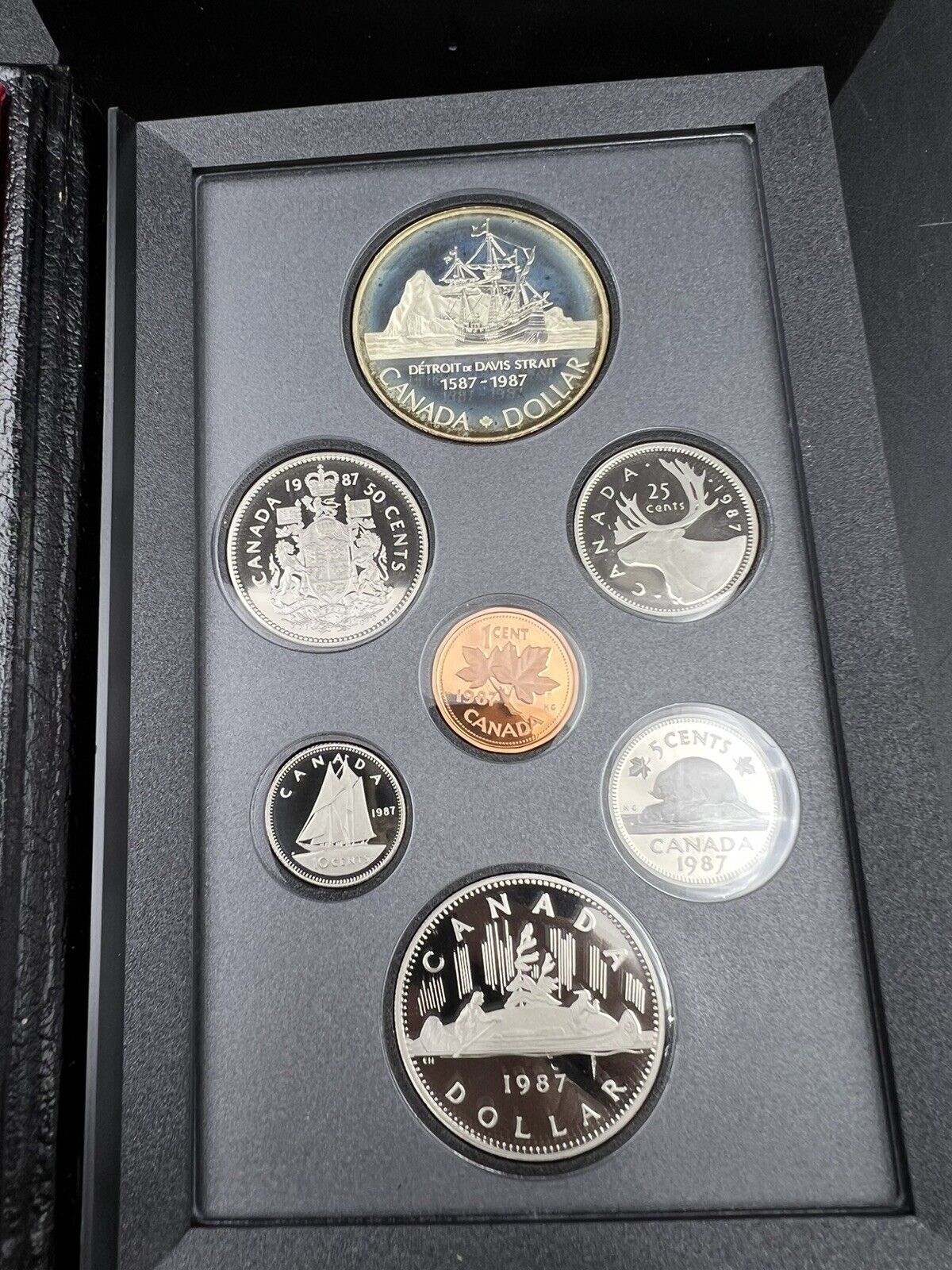1987 Canada Double Dollar Proof Set Royal Canadian Mint RCM OGP In Plastic Case