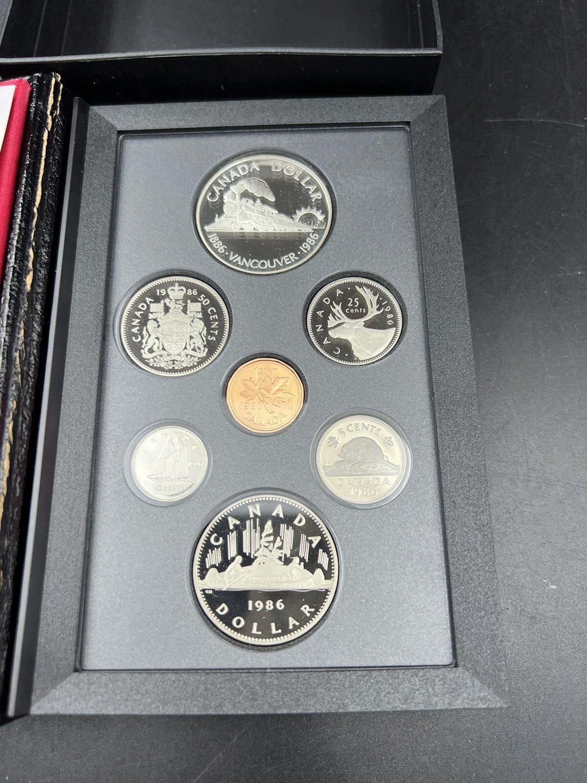1986 Canada Double Dollar Proof Set Royal Canadian Mint RCM OGP in plastic case