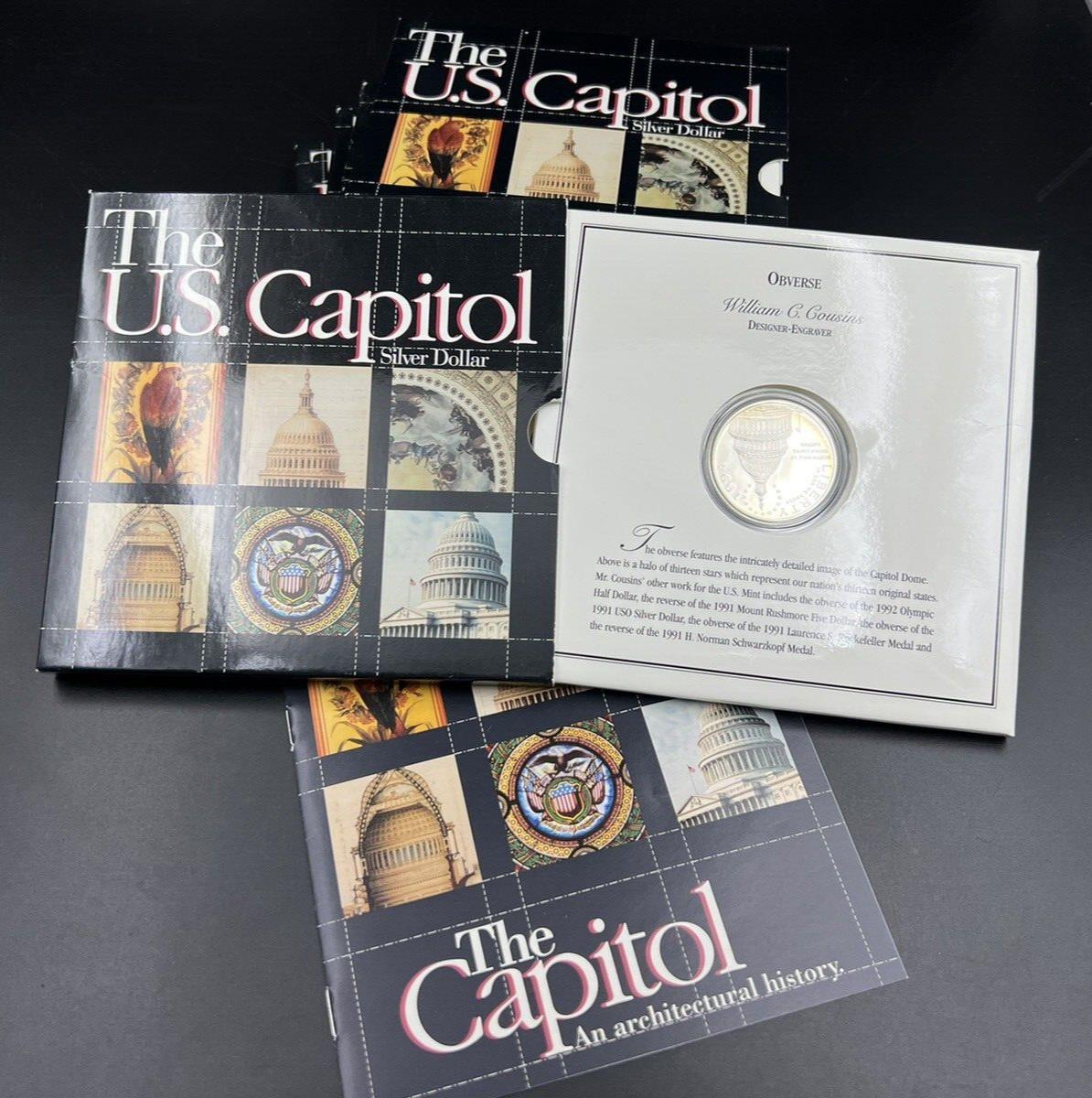 1994 S US Capitol Visitors Gift Shop Commemorative Silver Dollar $1 Coin OGP