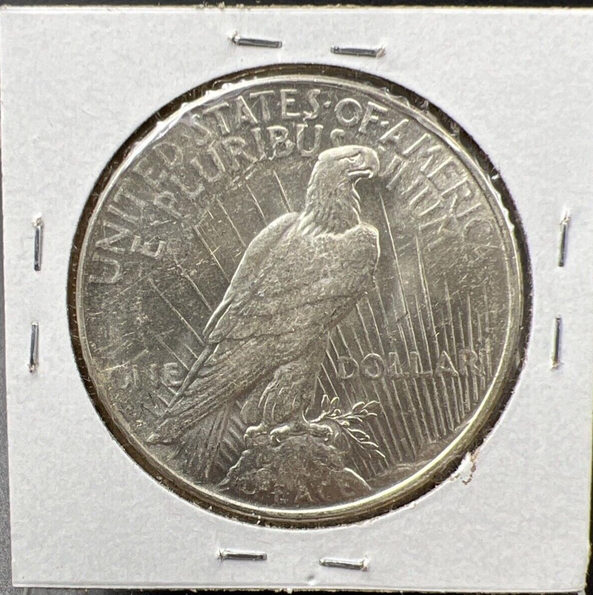 1923 D Peace $1 Silver Dollar Coin Die Cracks OBV Vam Variety CH AU About UNC