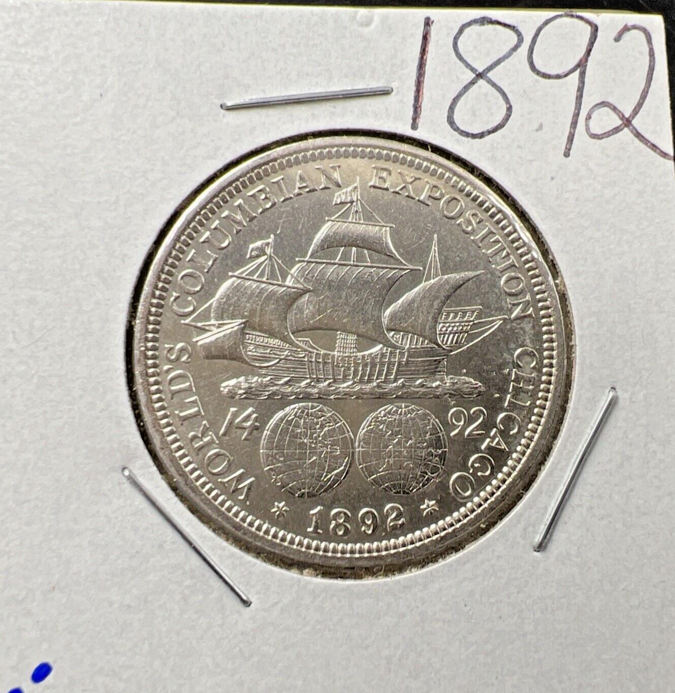 1892 Columbian Classic Commemorative Silver 50c Half Dollar Coin Choice AU