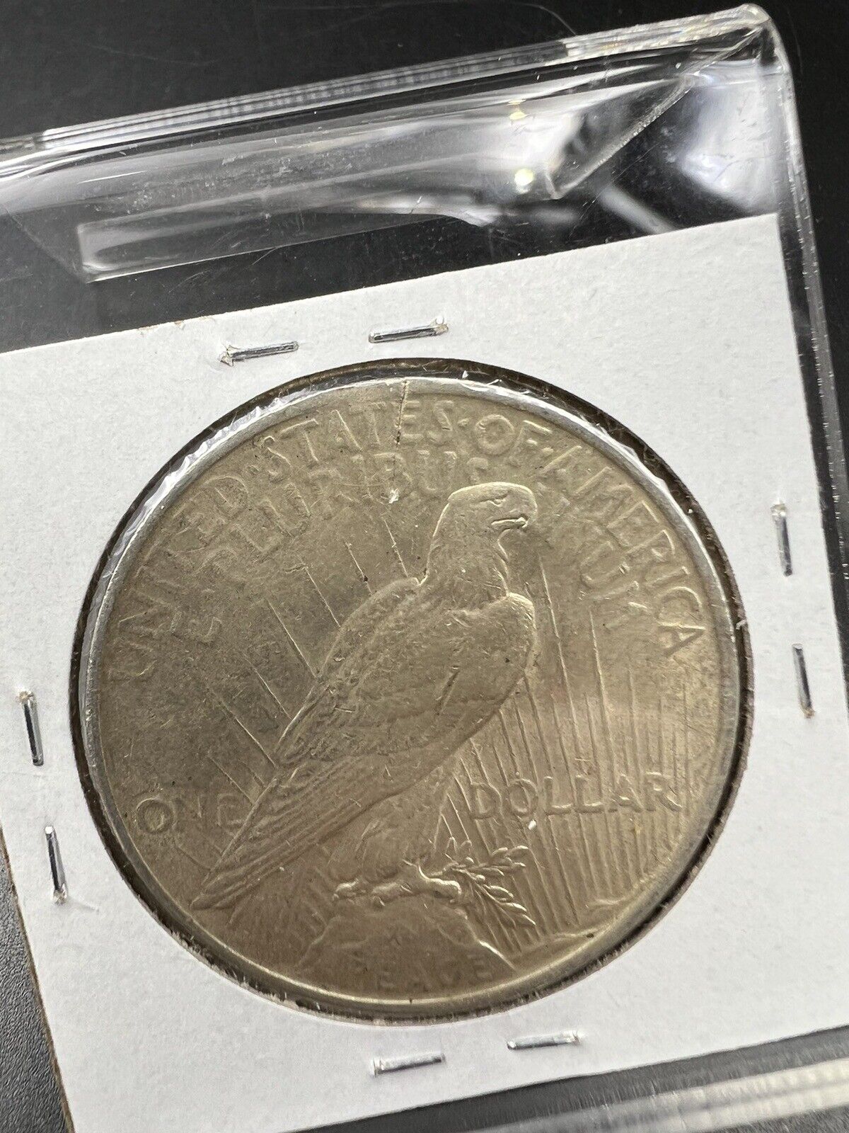 1922 P Peace 90% Silver Dollar Coin Defective planchet Obverse Error coin XF EF