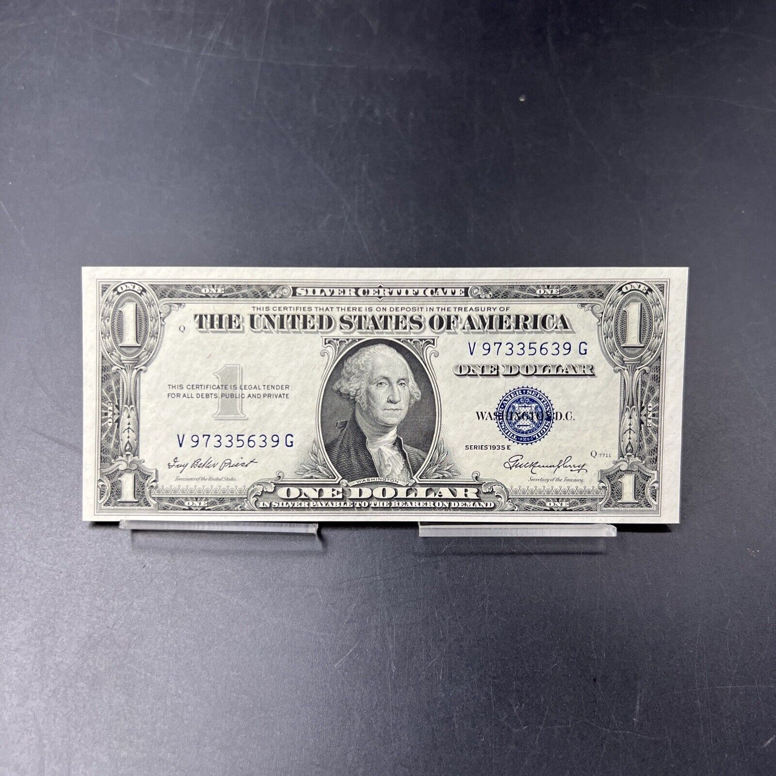 Error shops 1935 e star bill silver certificate