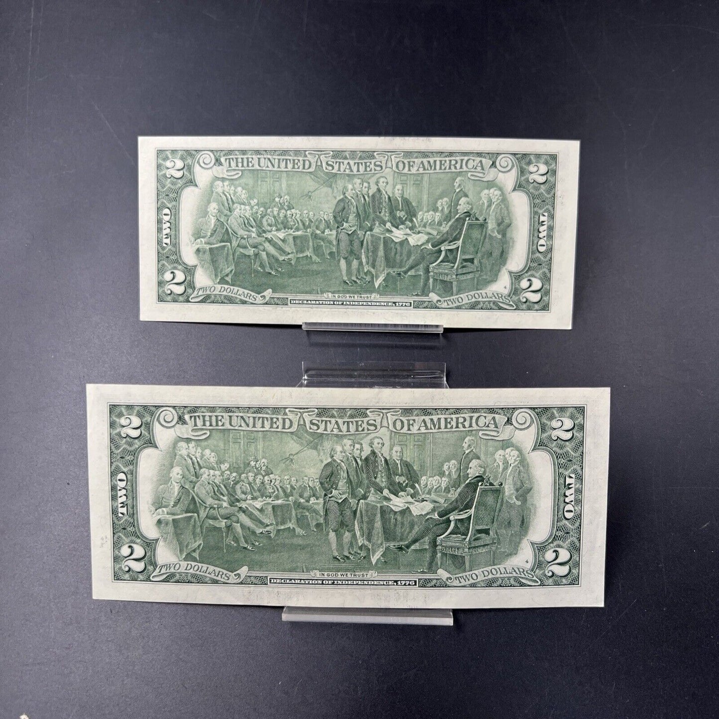Two Fancy Serial # 2003 $2 FRN Federal Reserve Two Dollar Bill Choice AU