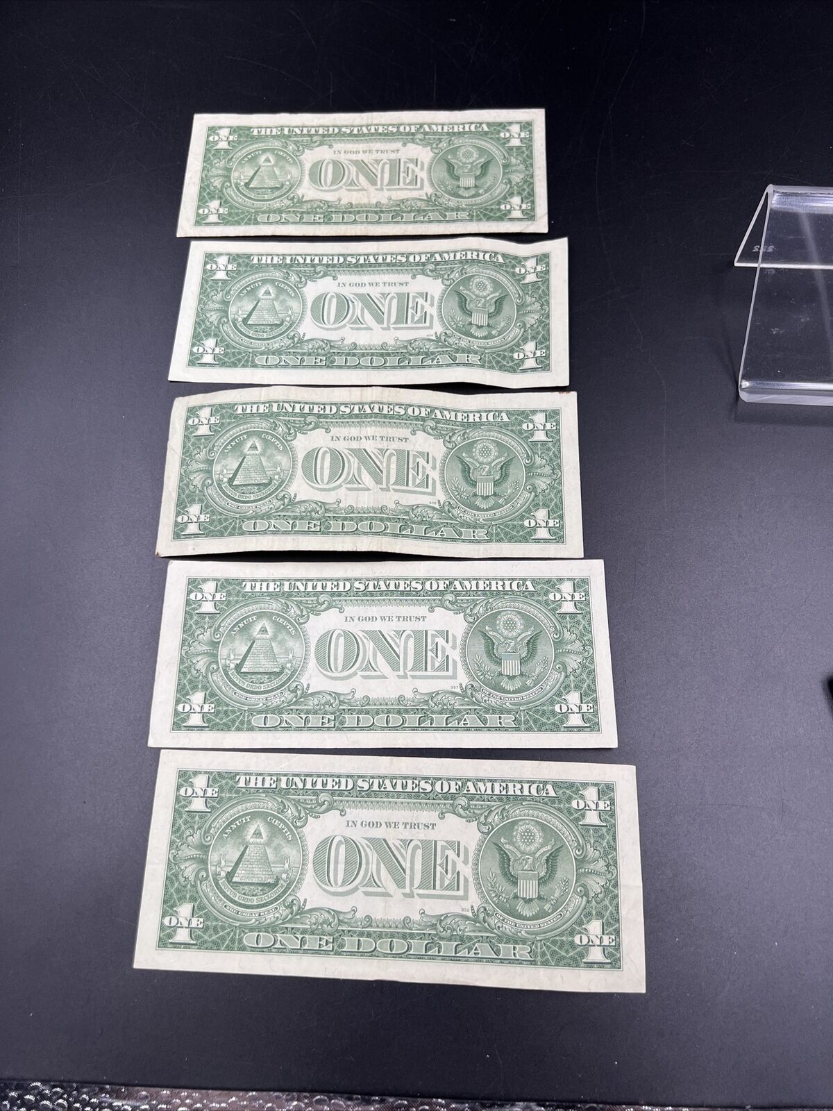 Lot of 5 1957 $1 Silver Certificate Blue Seal Notes Fine / VF Nice Circ #695