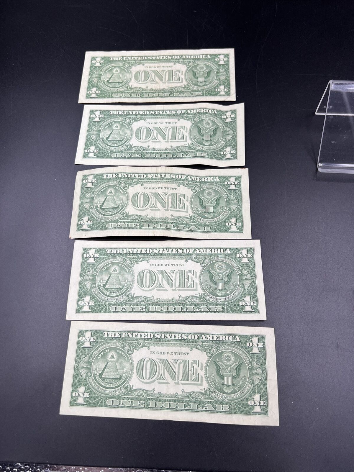 Lot of 5 1957 $1 Silver Certificate Blue Seal Notes Fine / VF Nice Circ #695